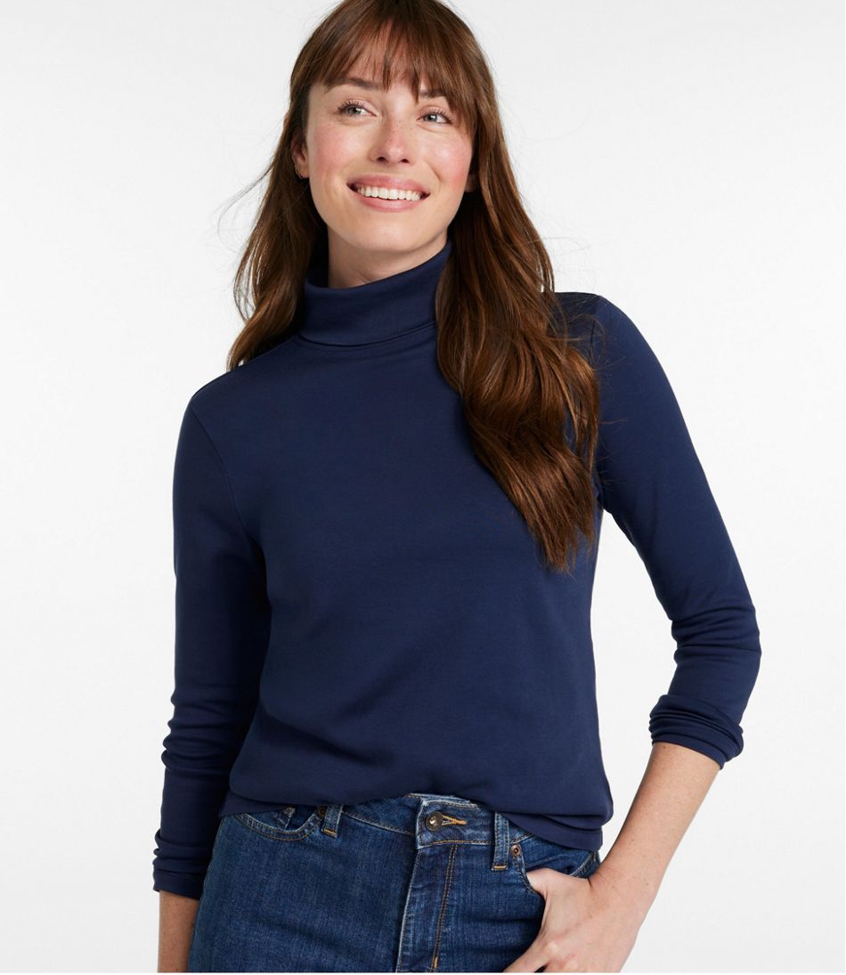 Women's Pima Cotton Turtleneck, Long-Sleeve | L.L.Bean Signature