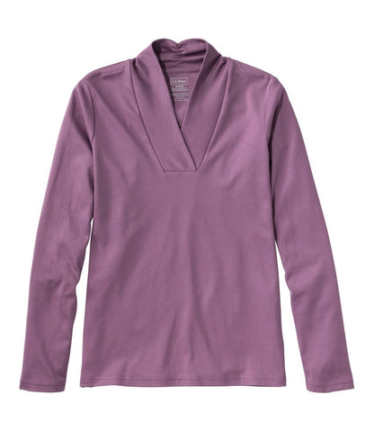 Women's Pima Cotton Tee, Shawl Long-Sleeve | L.L.Bean Essential