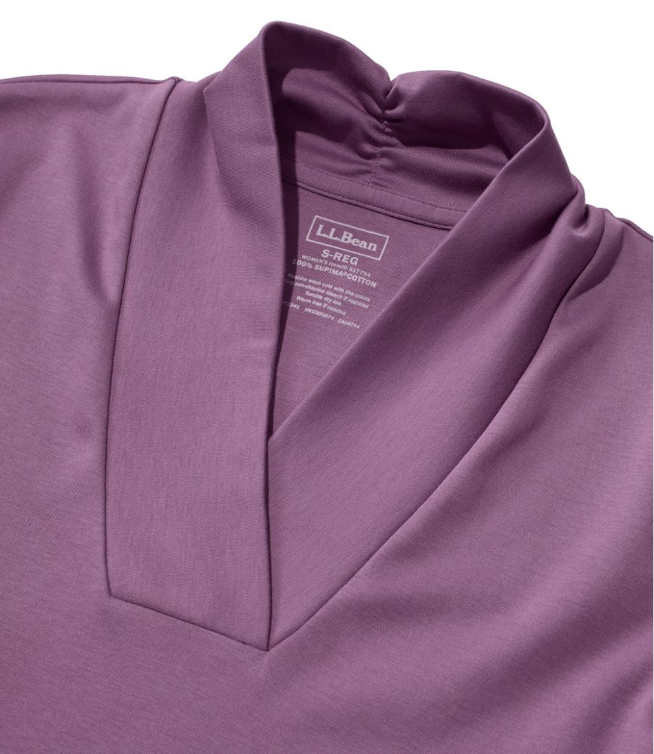 Women's Pima Cotton Tee, Shawl Long-Sleeve | L.L.Bean Essential
