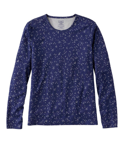 Women's Pima Cotton Tee, Long-Sleeve Crewneck Print | L.L.Bean Featured