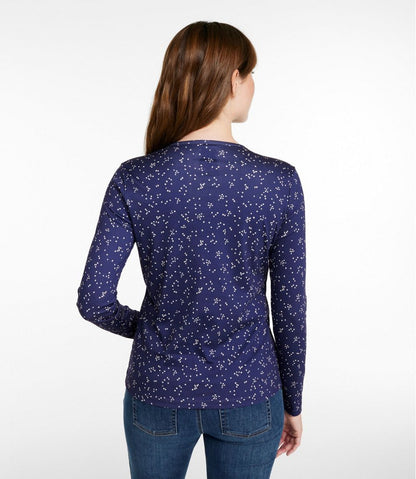 Women's Pima Cotton Tee, Long-Sleeve Crewneck Print | L.L.Bean Featured