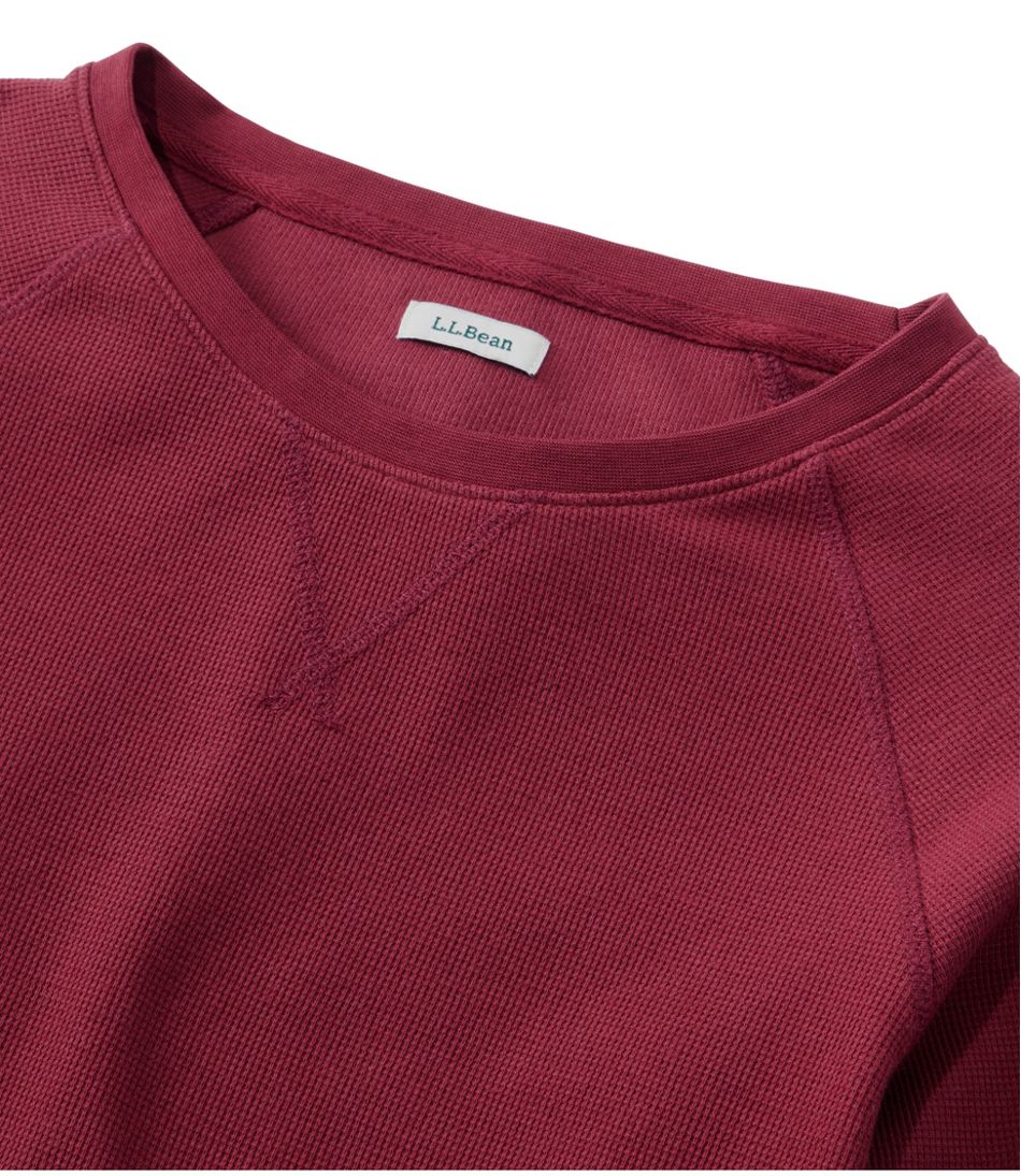 Women's Unshrinkable Mini-Waffle Tee, Long-Sleeve Crewneck | L.L.Bean Popular