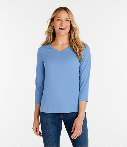 Women's L.L.Bean V-Neck, Three-Quarter-Sleeve | L.L.Bean Trending