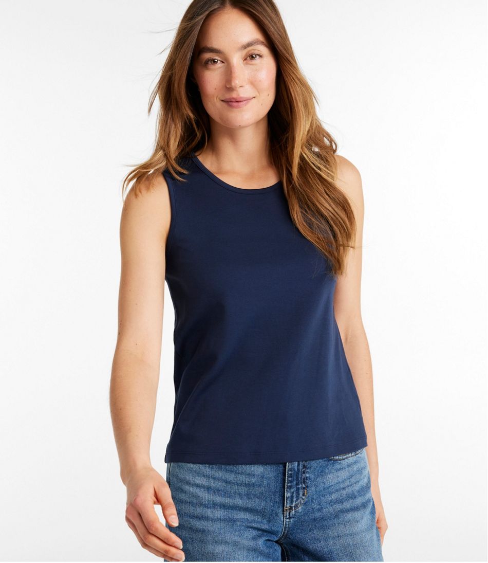 Women's Pima Cotton Tee, Shell | L.L.Bean Best Seller