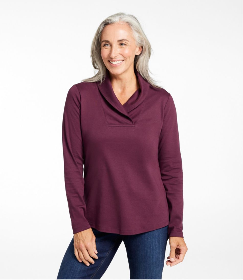 Women's L.L.Bean Pullover, Long-Sleeve Shawl Collar | L.L.Bean Exclusive