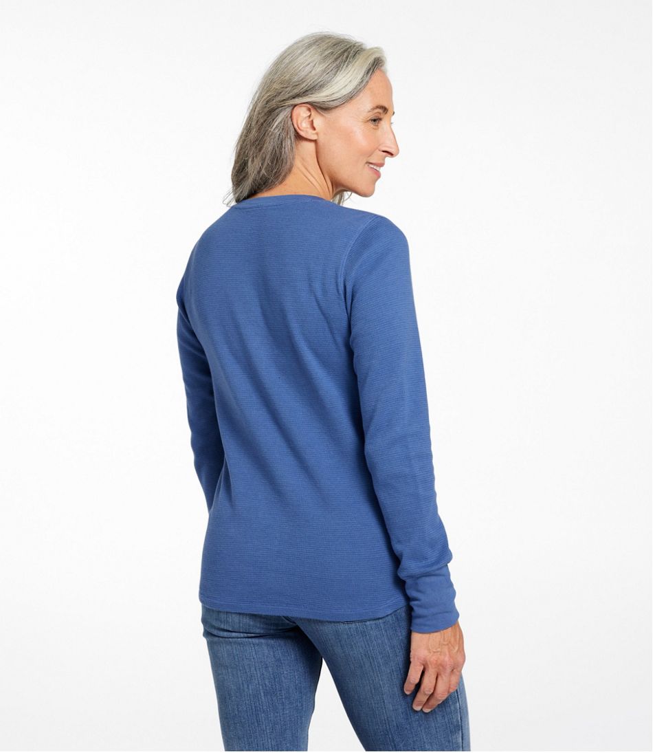 Women's Waffle-Knit Henley | L.L.Bean Signature