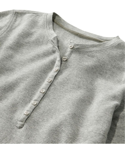Women's Waffle-Knit Henley | L.L.Bean Signature