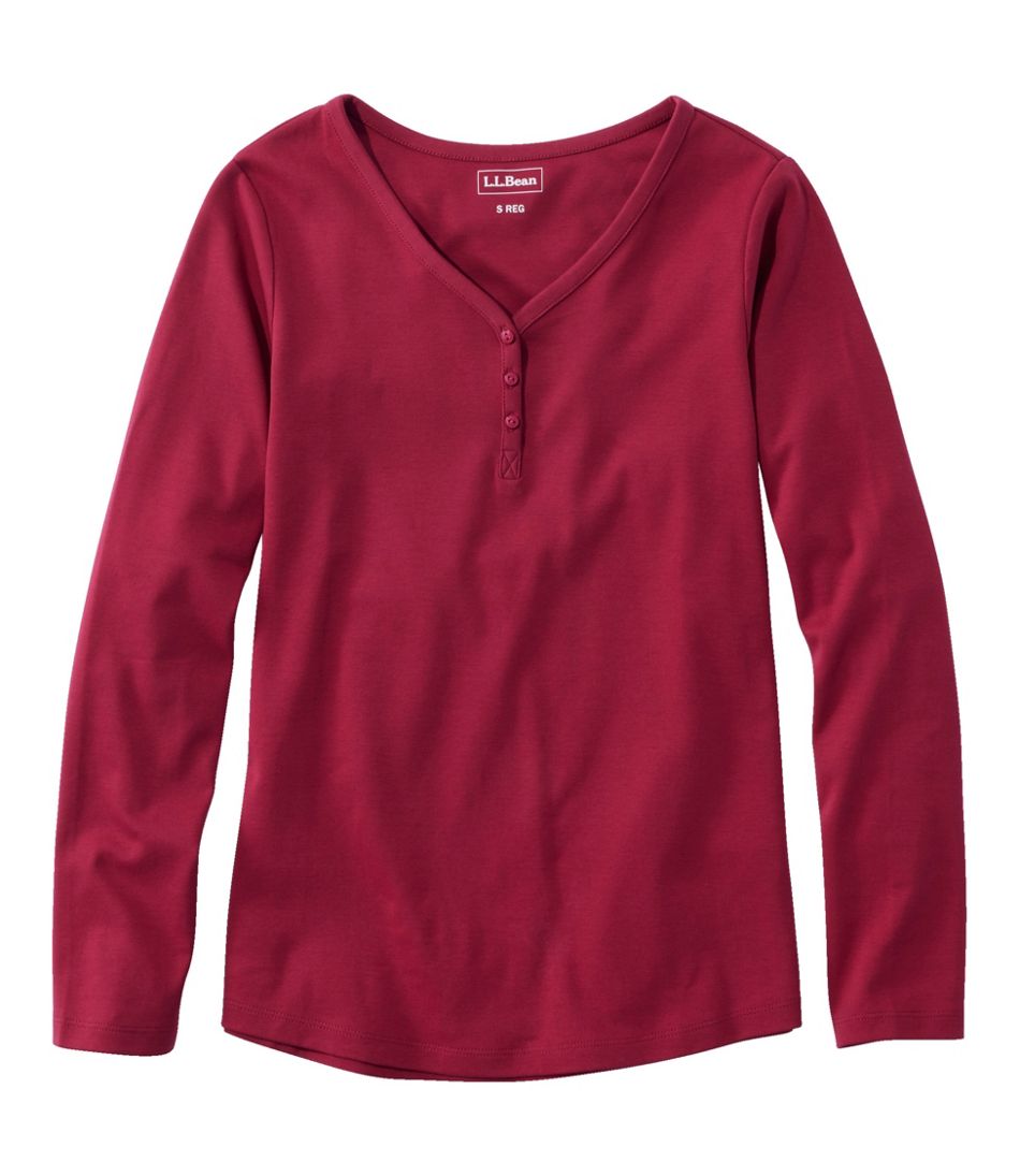 Women's L.L.Bean V-Neck Henley, Long-Sleeve | L.L.Bean Essential