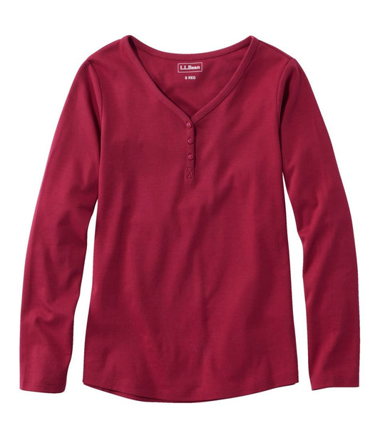 Women's L.L.Bean V-Neck Henley, Long-Sleeve | L.L.Bean Essential