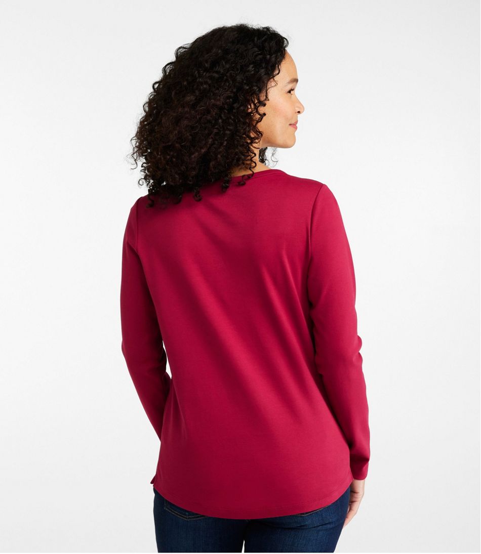 Women's L.L.Bean V-Neck Henley, Long-Sleeve | L.L.Bean Essential