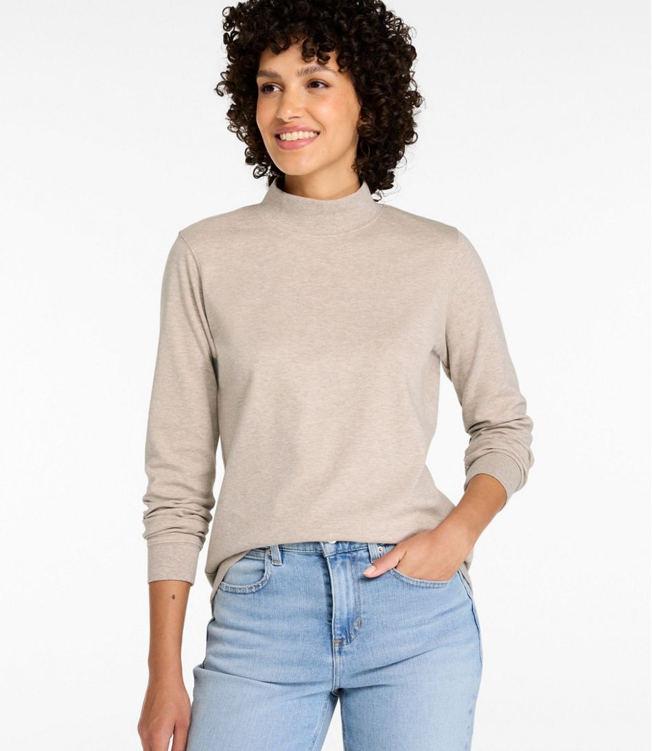 Women's L.L.Bean Interlock Mock-Turtleneck, Long-Sleeve | L.L.Bean Latest