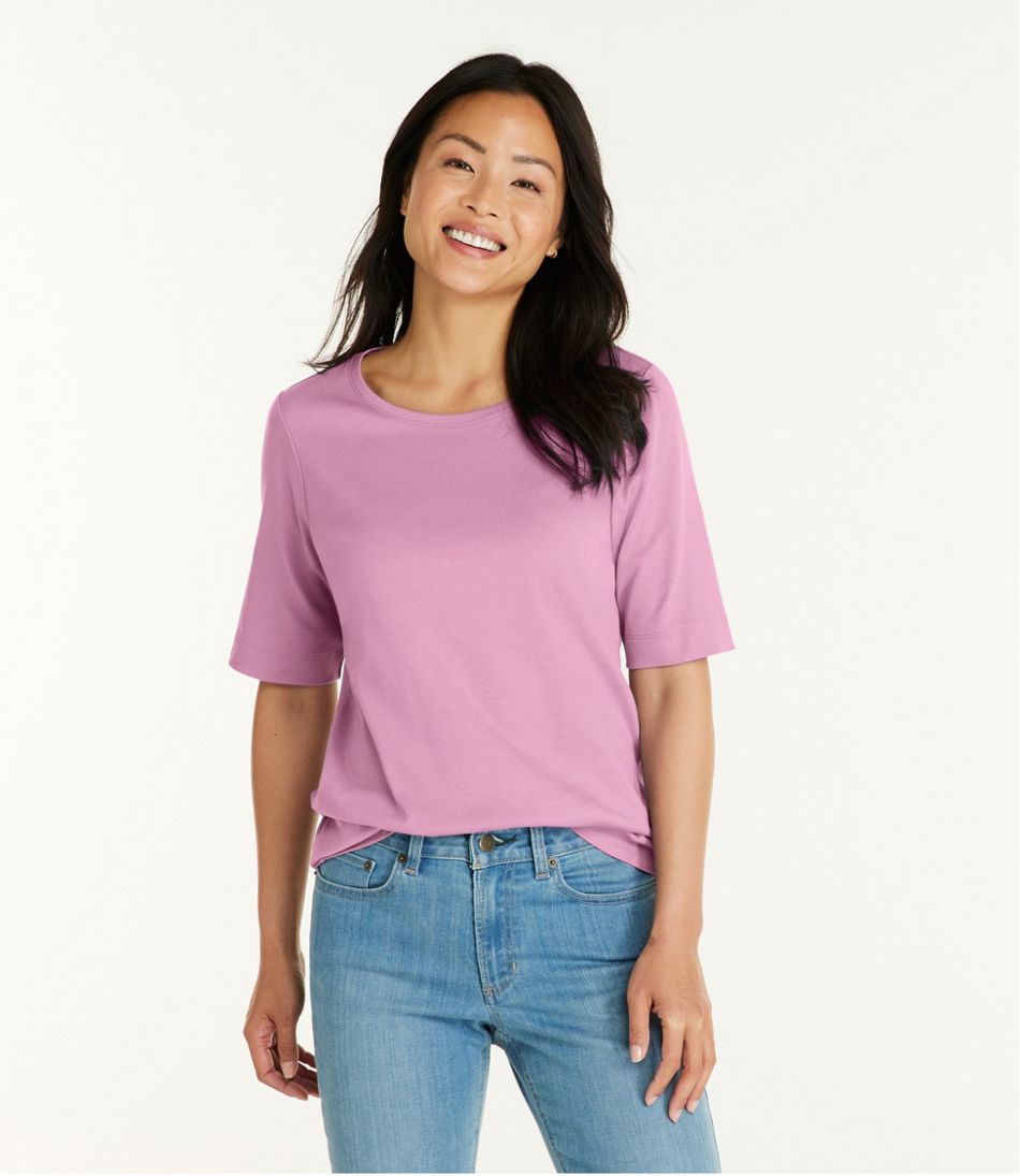 Women's L.L.Bean Jewelneck Tee, Elbow-Sleeve | L.L.Bean Featured