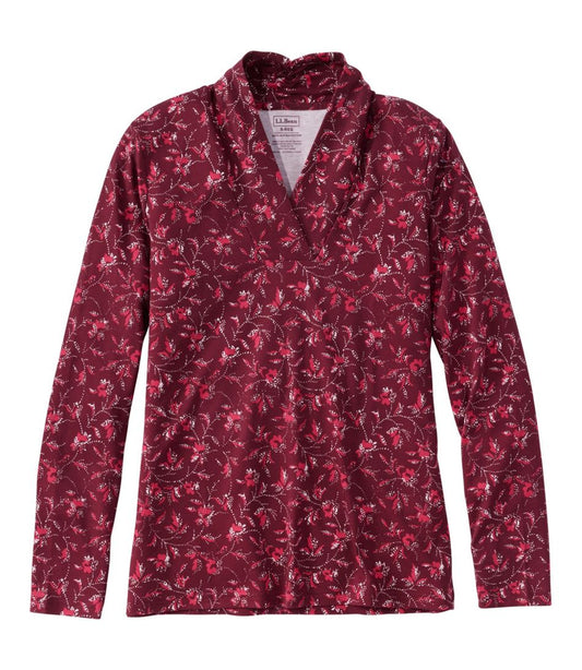 Women's Pima Cotton Tee, Shawl Long-Sleeve Print | L.L.Bean Popular