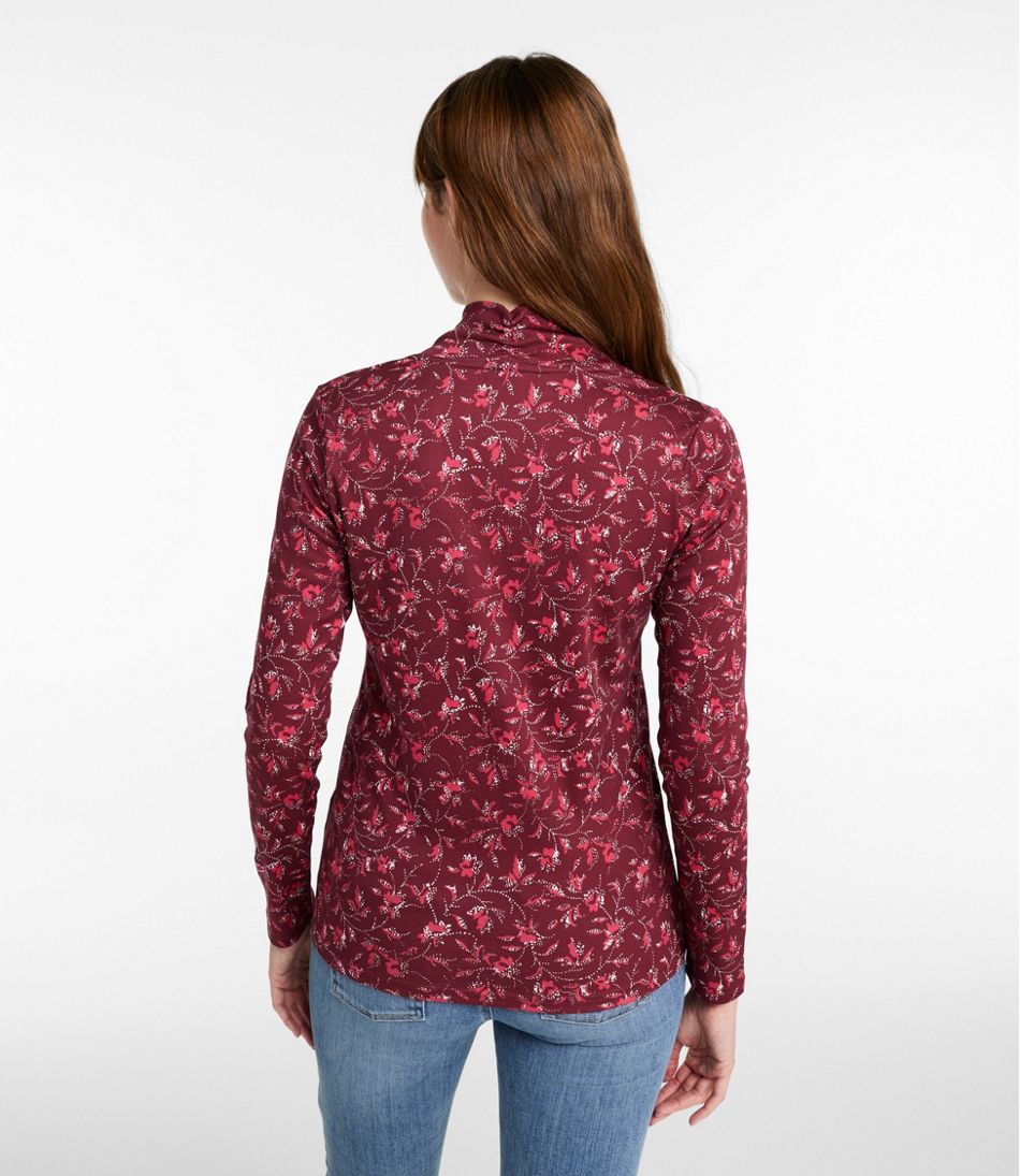 Women's Pima Cotton Tee, Shawl Long-Sleeve Print | L.L.Bean Popular