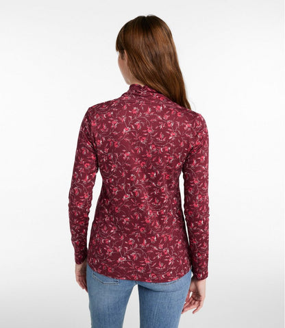 Women's Pima Cotton Tee, Shawl Long-Sleeve Print | L.L.Bean Popular