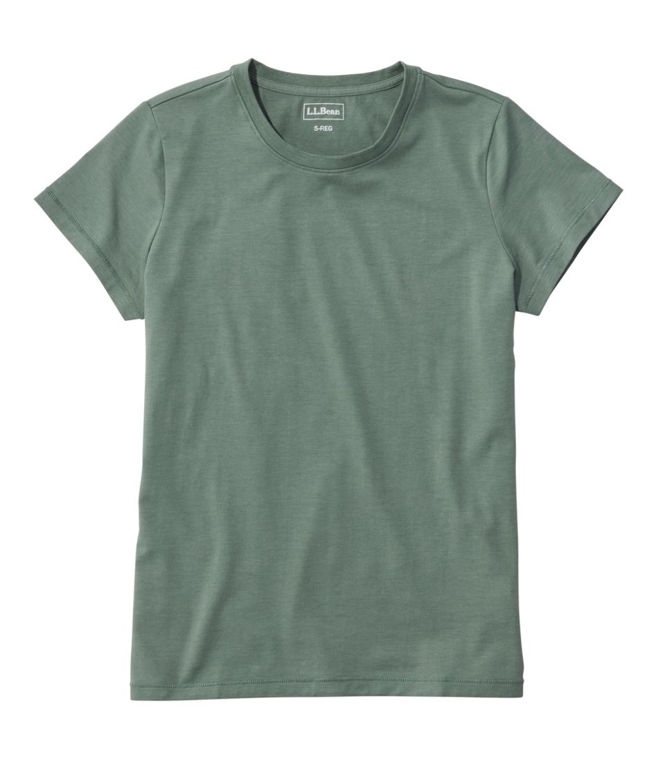 Women's Soft Stretch Supima-Blend Tee, Crewneck Short-Sleeve | L.L.Bean Trending