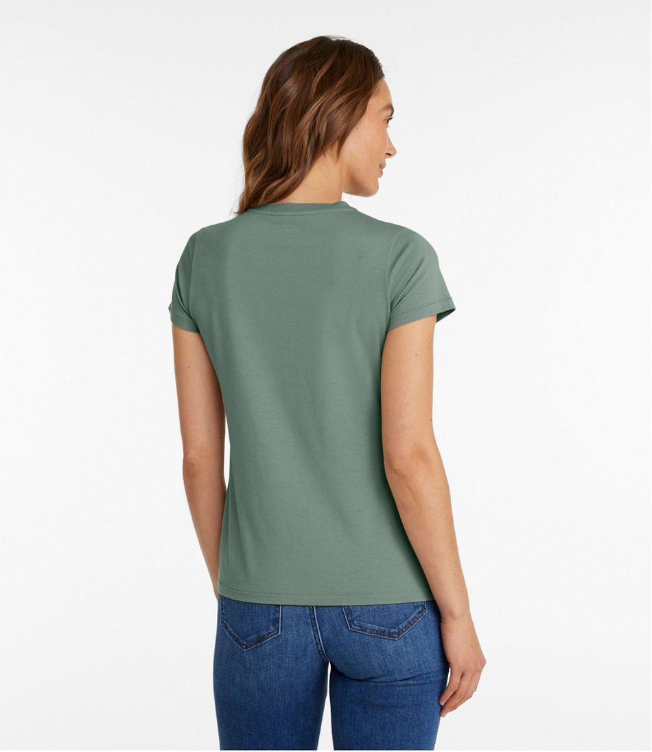 Women's Soft Stretch Supima-Blend Tee, Crewneck Short-Sleeve | L.L.Bean Trending