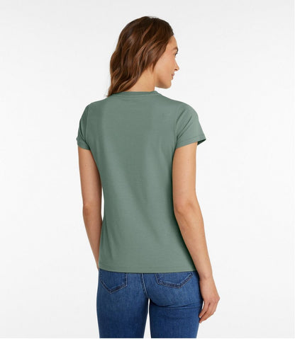 Women's Soft Stretch Supima-Blend Tee, Crewneck Short-Sleeve | L.L.Bean Trending
