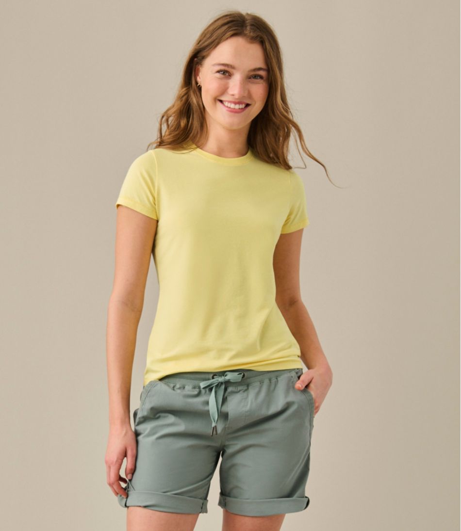 Women's Soft Stretch Supima-Blend Tee, Crewneck Short-Sleeve | L.L.Bean Trending