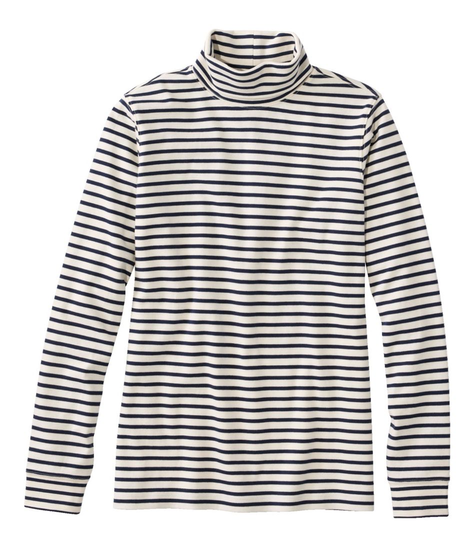 Women's L.L.Bean Interlock Turtleneck, Long-Sleeve Stripe | L.L.Bean Best Seller