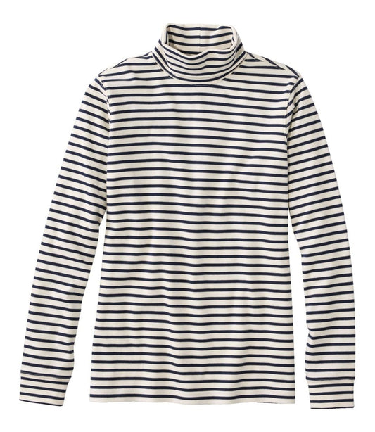 Women's L.L.Bean Interlock Turtleneck, Long-Sleeve Stripe | L.L.Bean Best Seller