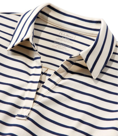Women's Pima Cotton Tee, Three-Quarter-Sleeve Polo Stripe | L.L.Bean Signature