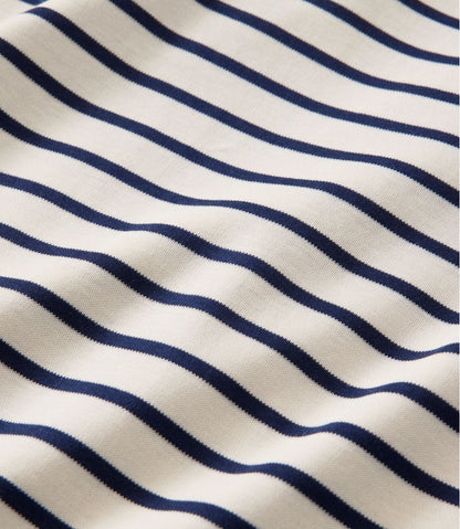 Women's Pima Cotton Tee, Three-Quarter-Sleeve Polo Stripe | L.L.Bean Signature