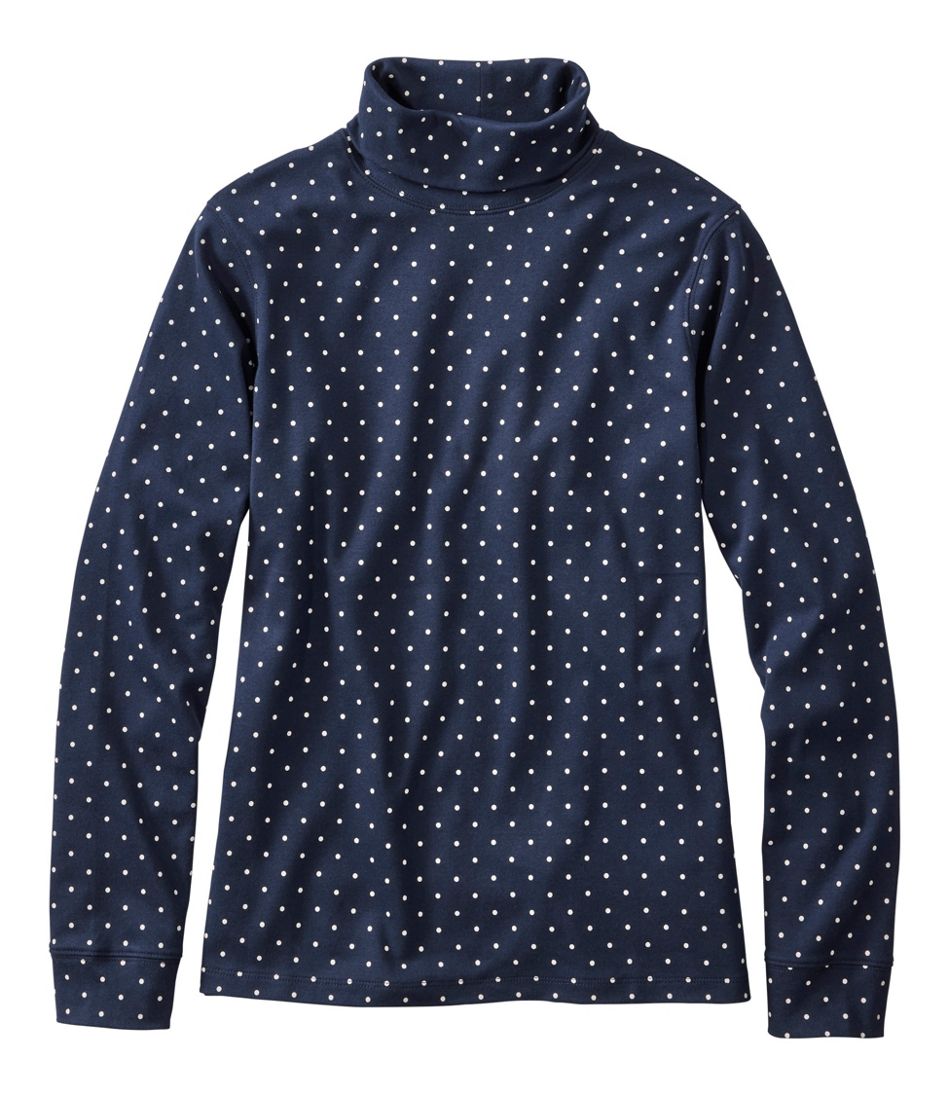 Women's L.L.Bean Interlock Turtleneck, Long-Sleeve Allover Print | L.L.Bean Classic