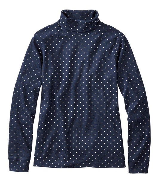 Women's L.L.Bean Interlock Turtleneck, Long-Sleeve Allover Print | L.L.Bean Classic