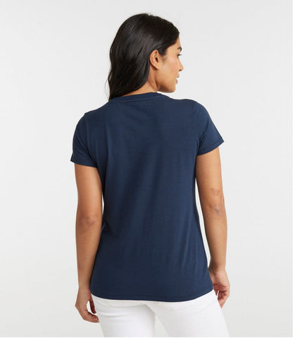 Women's Soft Stretch Supima-Blend Tee, Scoopneck Short-Sleeve | L.L.Bean Value