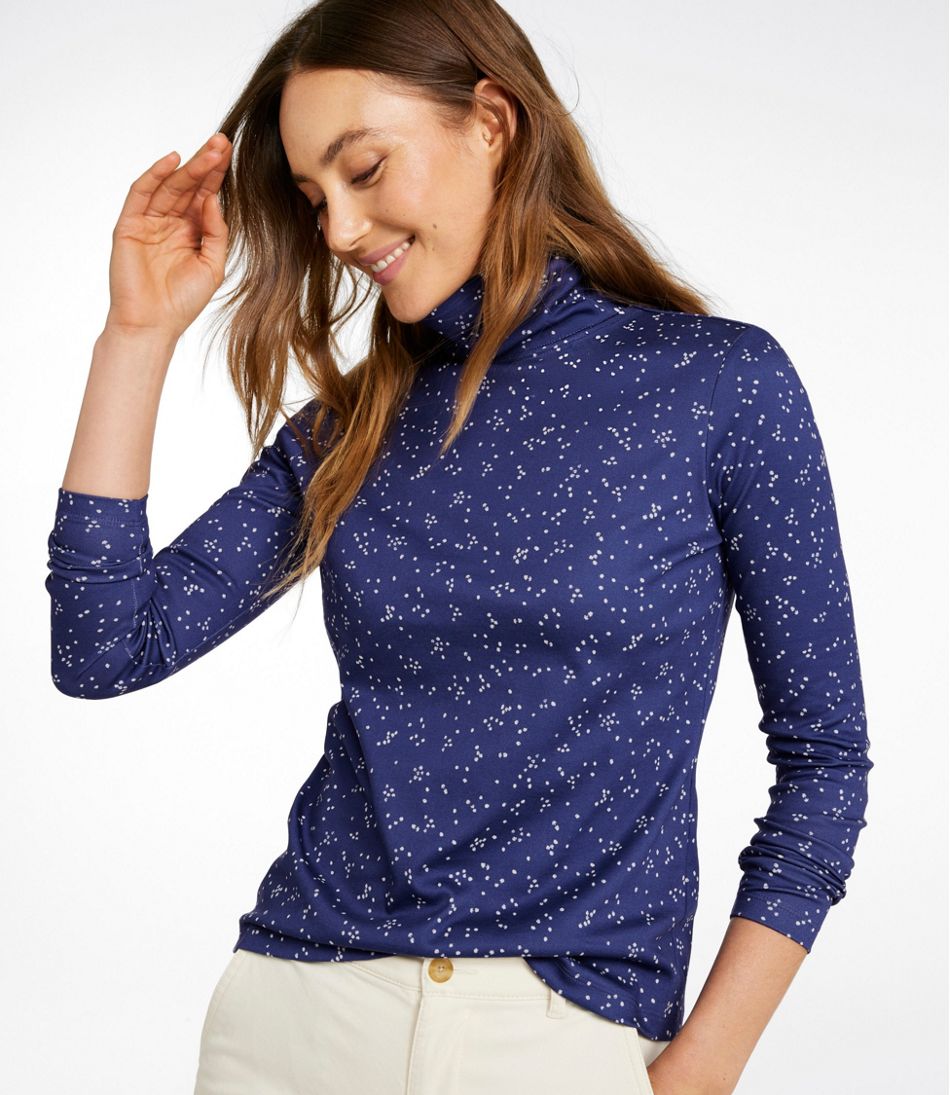 Women's Pima Cotton Turtleneck, Long-Sleeve Print | L.L.Bean Latest