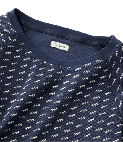 Women's Unshrinkable Mini-Waffle Tee, Long-Sleeve Crewneck Stripe | L.L.Bean Featured