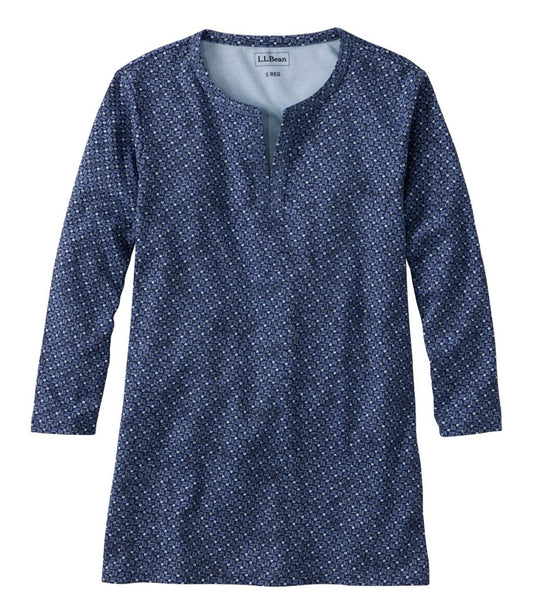 Women's L.L.Bean Tee, Three-Quarter-Sleeve Splitneck Tunic Print | L.L.Bean Trending