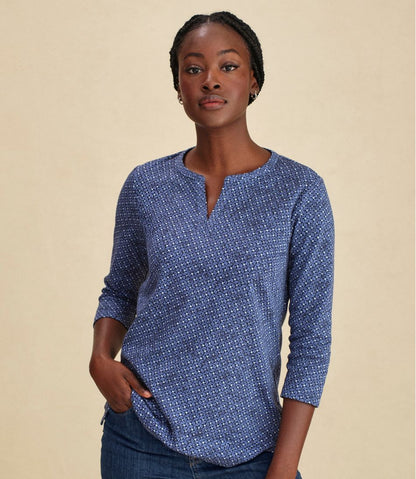 Women's L.L.Bean Tee, Three-Quarter-Sleeve Splitneck Tunic Print | L.L.Bean Trending