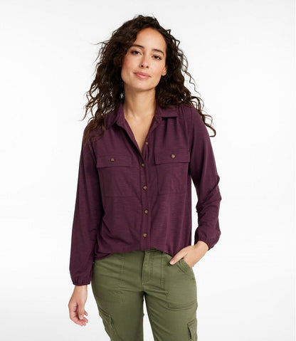 Camden Hills Tee, Button-Front Shirt | L.L.Bean Recommended