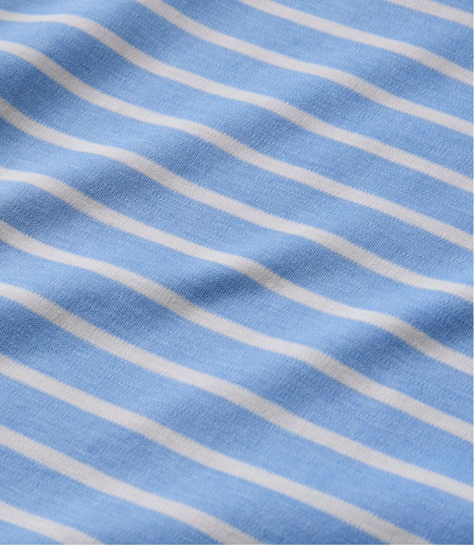 Women's Pima Cotton Tee, Elbow-Sleeve Boatneck Stripe | L.L.Bean Value