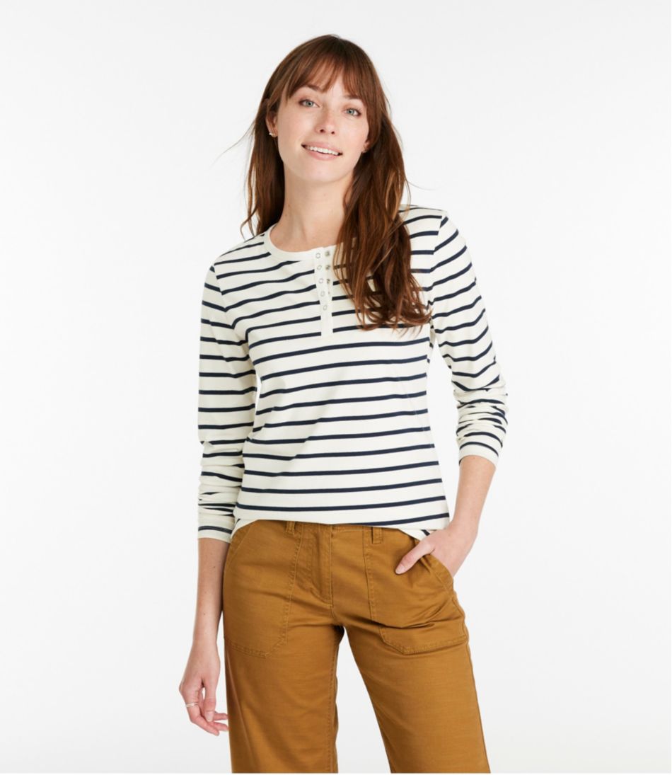 Women's Signature Rangeley Cotton Tee, Henley | L.L.Bean Featured