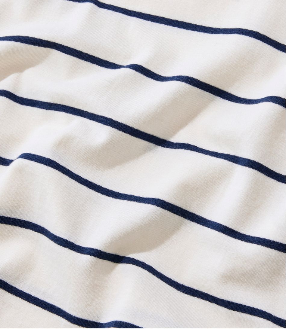Women's Soft Stretch Supima-Blend Tee, Crewneck Short-Sleeve Striped | L.L.Bean Trending