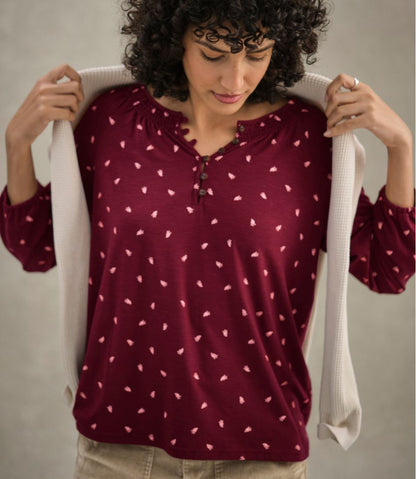 Women's Camden Hills Tee, Three-Quarter-Sleeve Print | L.L.Bean Best Seller