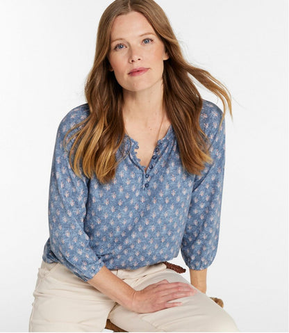 Women's Camden Hills Tee, Three-Quarter-Sleeve Print | L.L.Bean Best Seller
