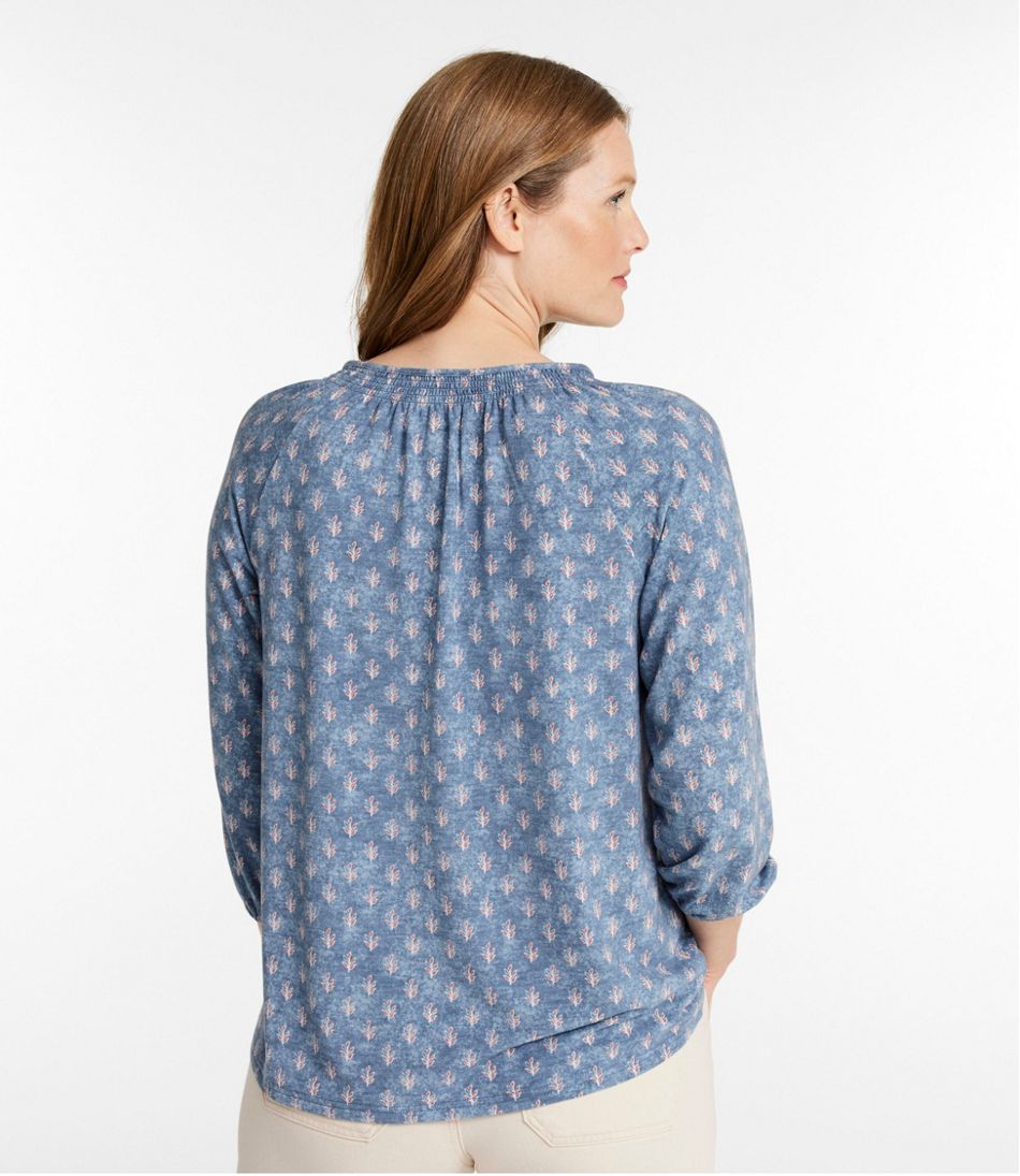 Women's Camden Hills Tee, Three-Quarter-Sleeve Print | L.L.Bean Best Seller