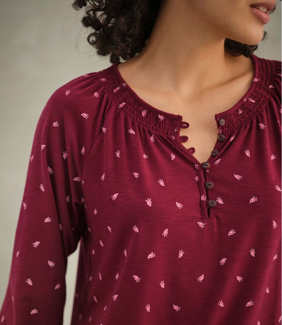 Women's Camden Hills Tee, Three-Quarter-Sleeve Print | L.L.Bean Best Seller