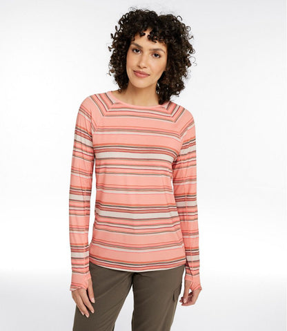 Women's Everyday SunSmart® Tee, Crewneck Long-Sleeve Stripe | L.L.Bean Recommended