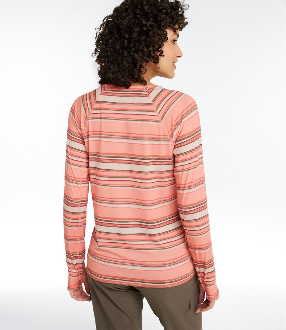 Women's Everyday SunSmart® Tee, Crewneck Long-Sleeve Stripe | L.L.Bean Recommended
