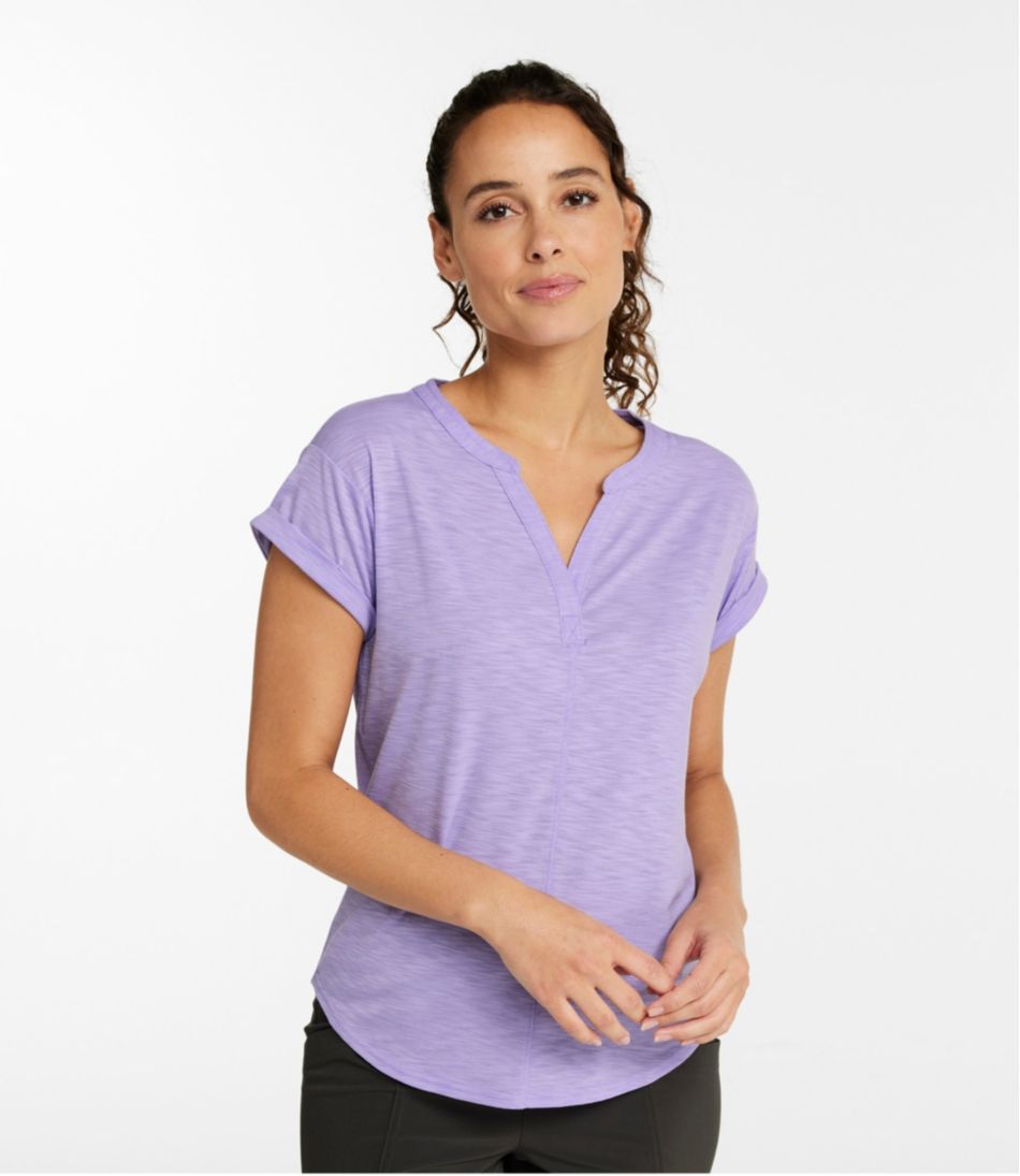 Women's Streamside Tee, Short-Sleeve Splitneck | L.L.Bean Exclusive
