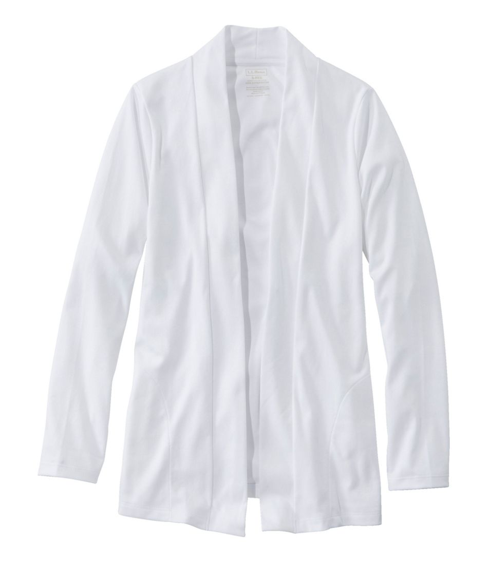 Women's Pima Cotton Open Cardigan, With Pockets | L.L.Bean Classic