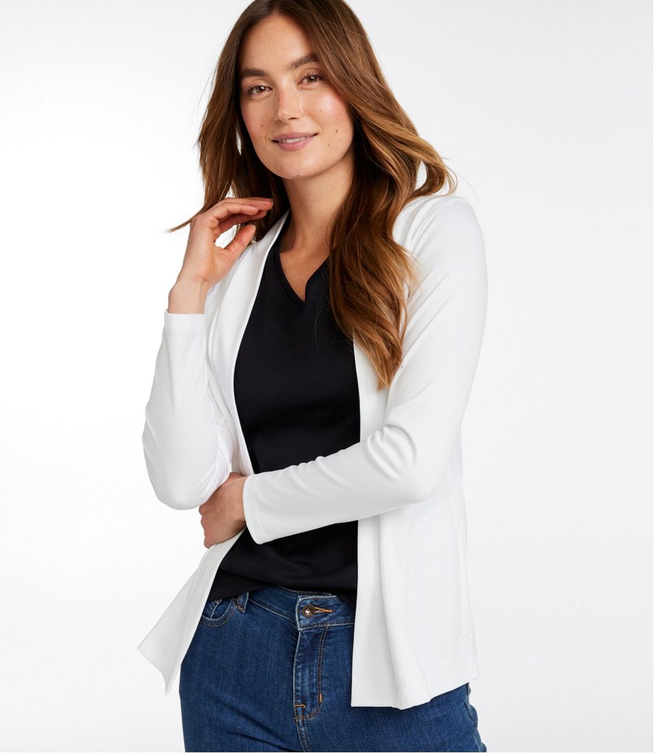 Women's Pima Cotton Open Cardigan, With Pockets | L.L.Bean Classic