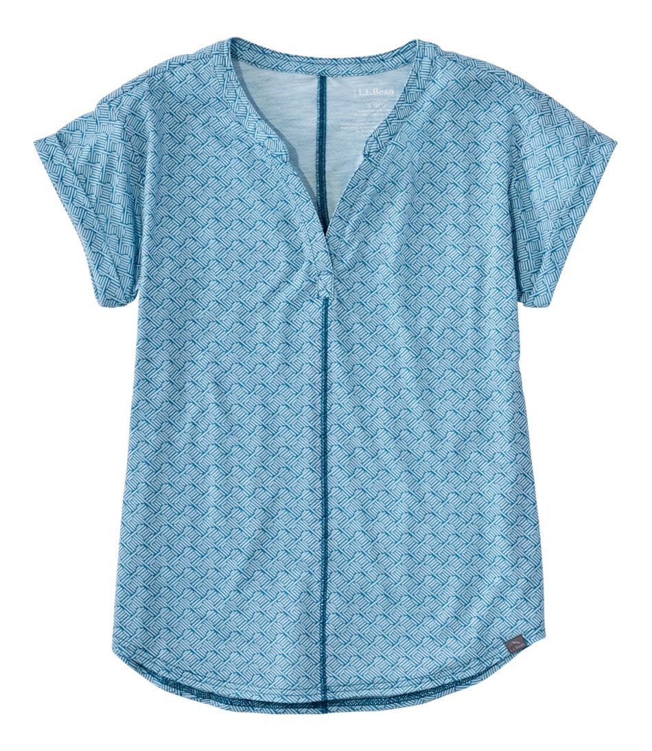 Women's Streamside Tee, Short-Sleeve Splitneck Print | L.L.Bean Great Value
