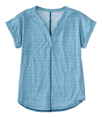 Women's Streamside Tee, Short-Sleeve Splitneck Print | L.L.Bean Great Value