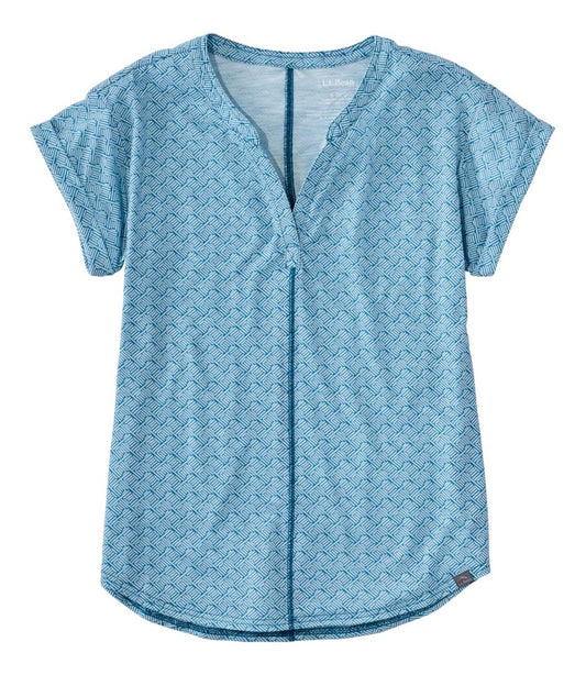 Women's Streamside Tee, Short-Sleeve Splitneck Print | L.L.Bean Great Value